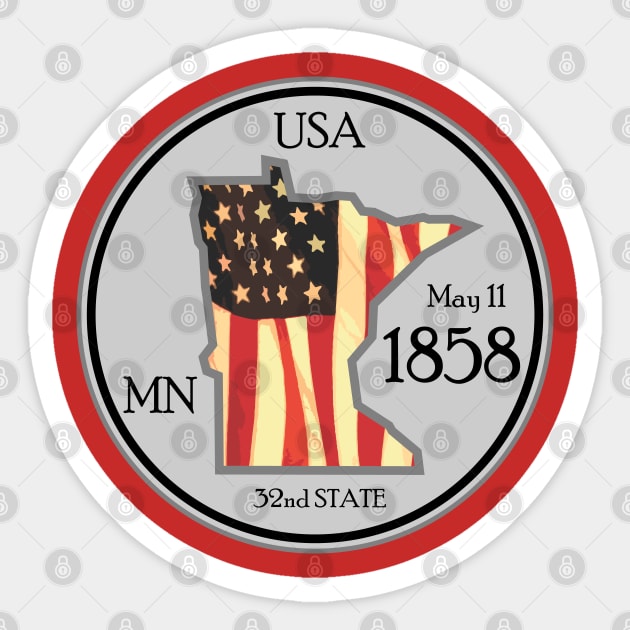 MN USA Sticker by Northofthepines